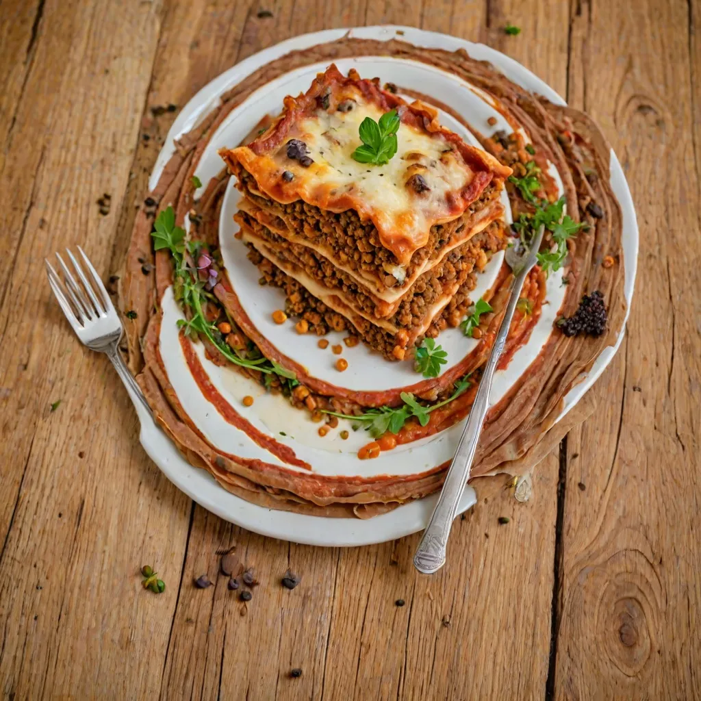 Wegańska lasagne z soczewicą – pomysł na roślinny obiad.