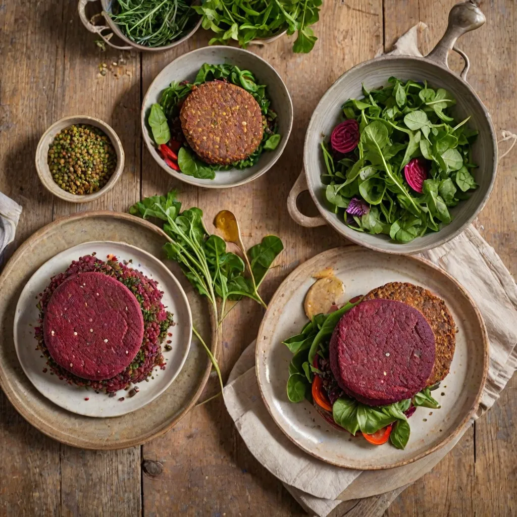 Burgery z buraka i kaszy jaglanej – pomysł na roślinny obiad.