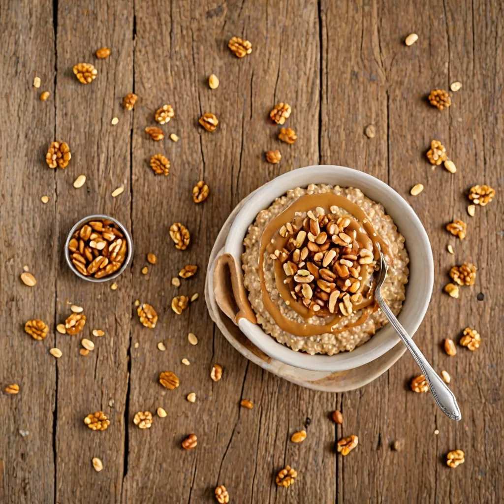 Owsianka z masłem orzechowym – pożywny pomysł na poranny posiłek.