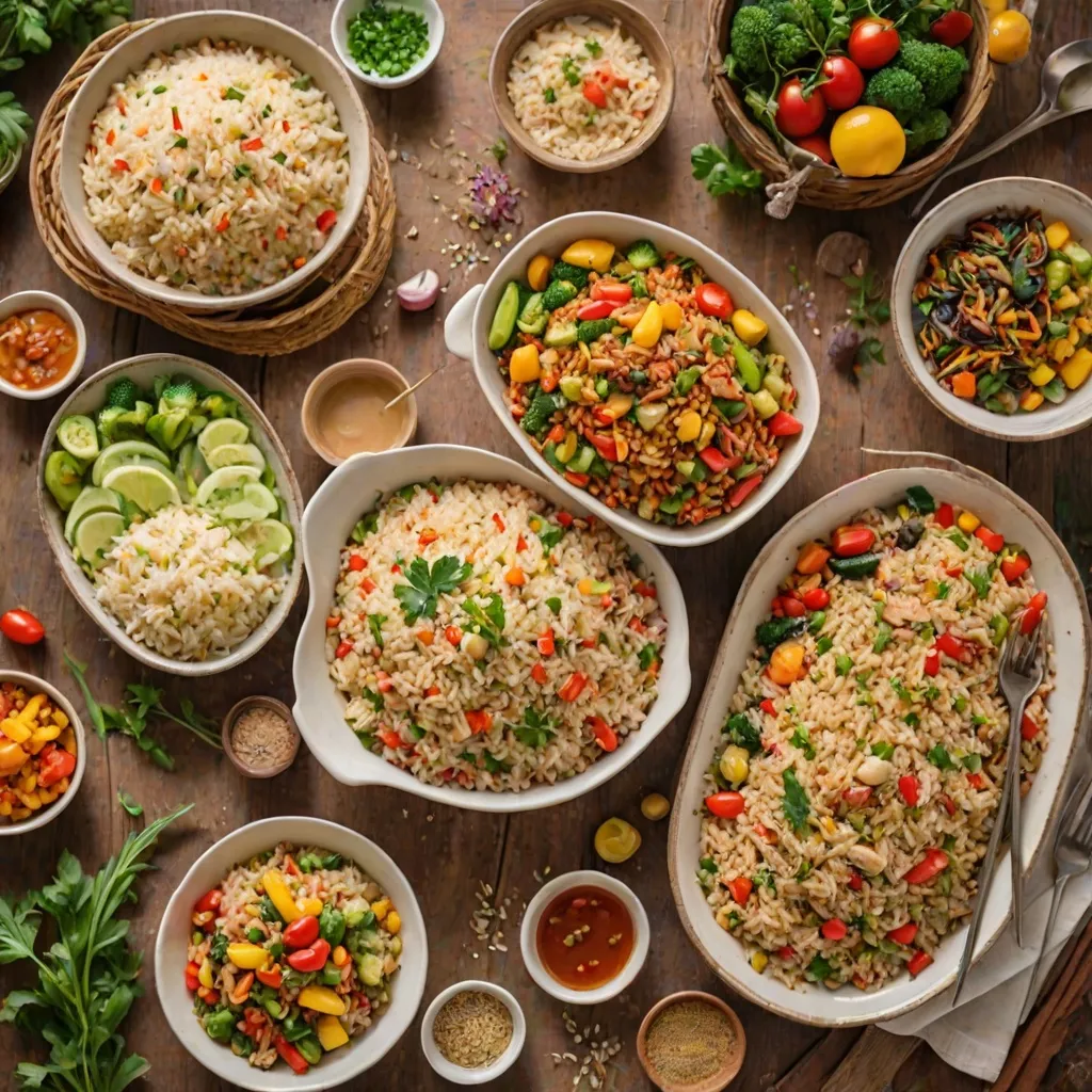 Inspiracje na obiad z wykorzystaniem ryżu.