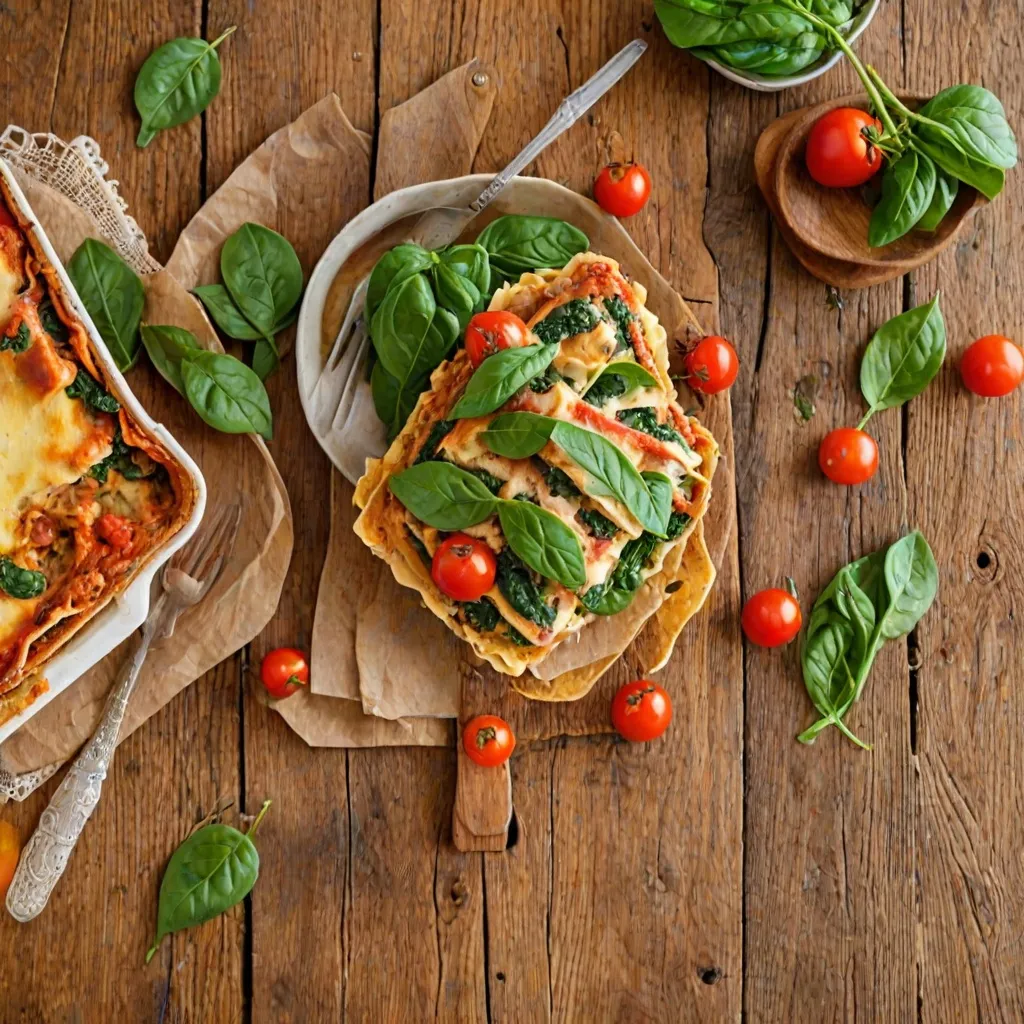Lasagne ze szpinakiem – wegańska wersja klasycznej potrawy.